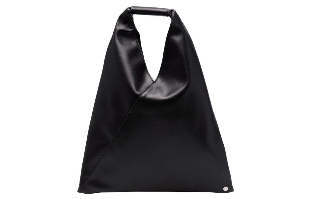 MM6 Maison Margiela Artificial Leather Shoulder Bag HOBO Tote Shoulder Bag, Handbag Small Unisex Black