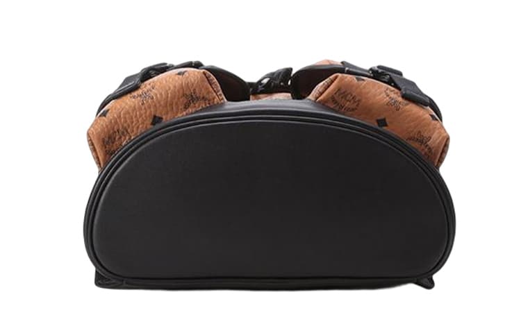 Рюкзак MCM из коровьей кожи, средний мужской, коричневый, коньячный