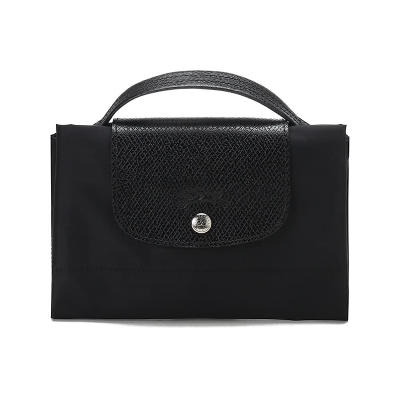 LONGCHAMP Le Pliage Зеленая парусиновая сумка, сумка для ноутбука, женский черный портфель
