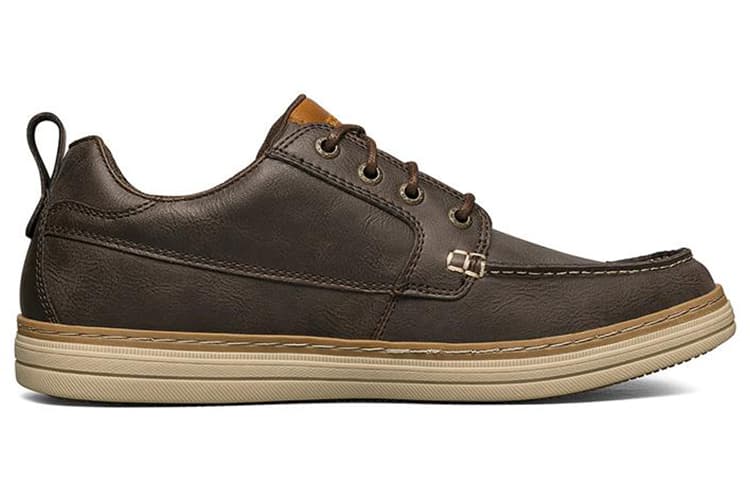 Skechers Повседневная кожаная обувь Мужские низкие кеды шоколадного цвета