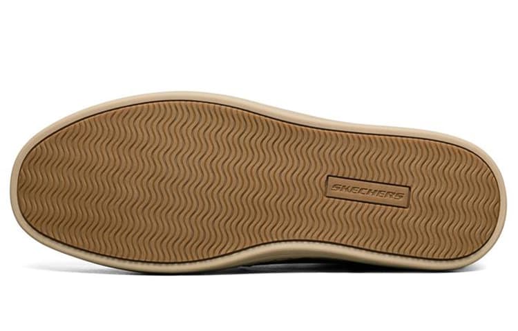 Skechers Повседневная кожаная обувь Мужские низкие кеды шоколадного цвета