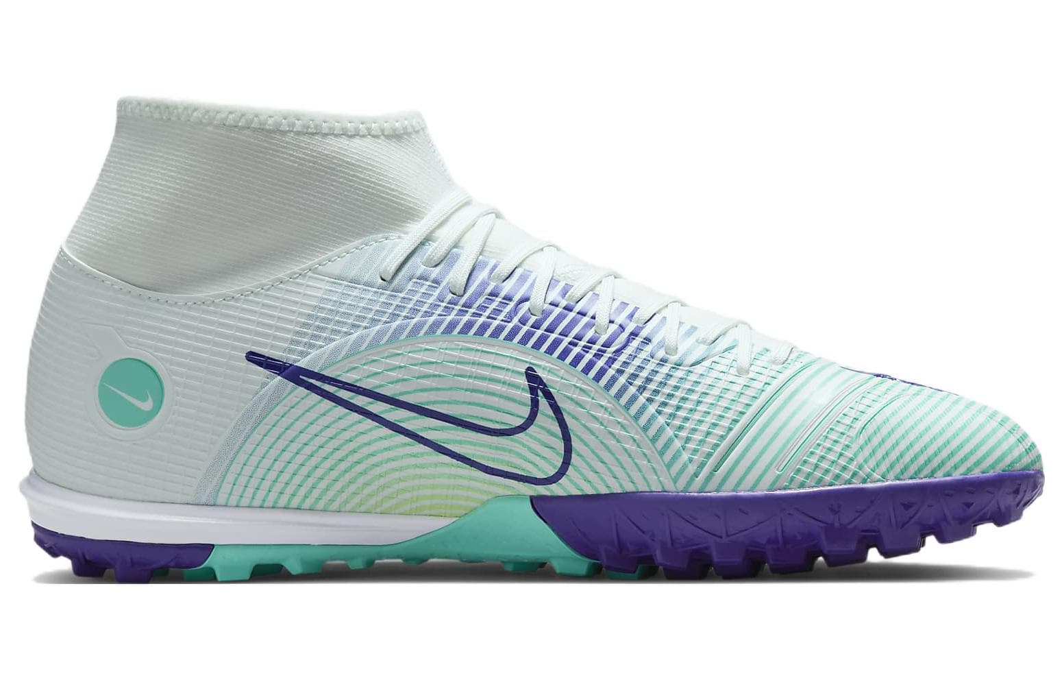 Кроссовки Nike Mercurial Superfly 8 Academy Dream Speed ​​TF Turf 'White Teal Purple'