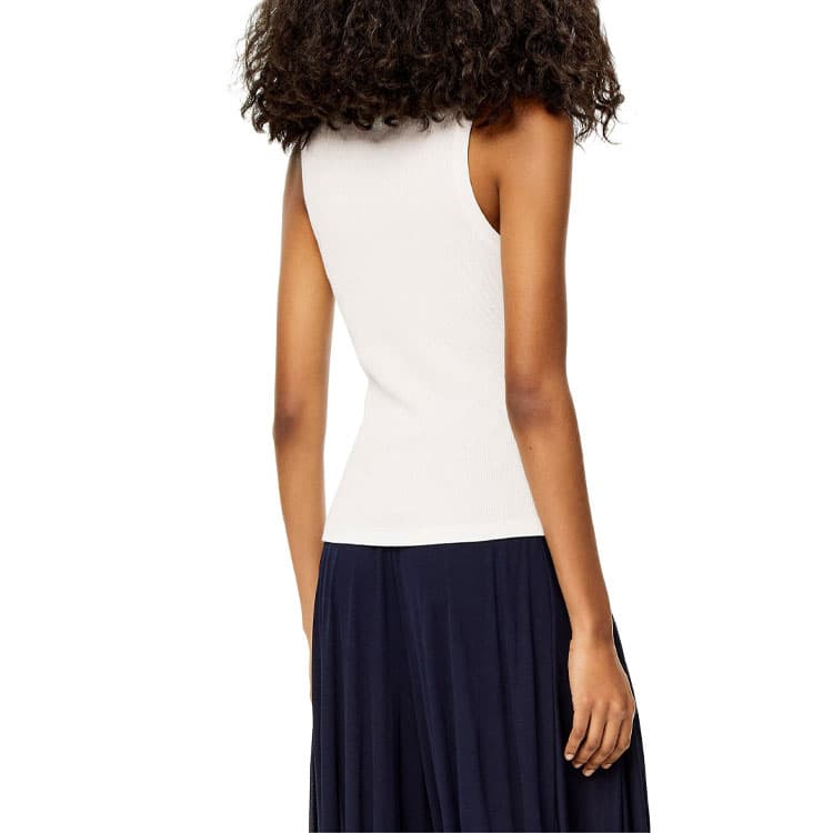 Женская хлопковая майка LOEWE Anagram, белый/черный