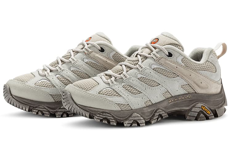 MERRELL MOAB 3 Противоскользящие и износостойкие дышащие трекинговые туфли с низким берцем женские коричнево-серые