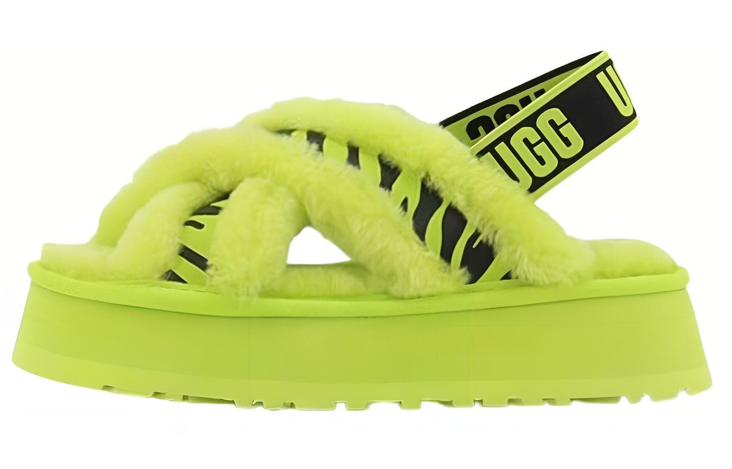 UGG DISCO Cross Slide Animalia Slippers Women's Green