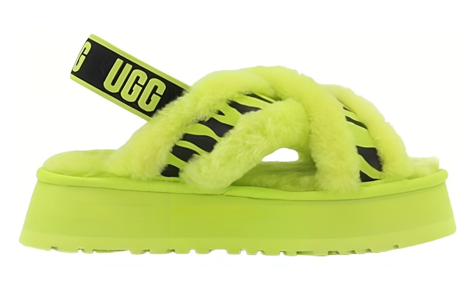 Тапочки UGG DISCO Cross Slide Animalia женские зеленые