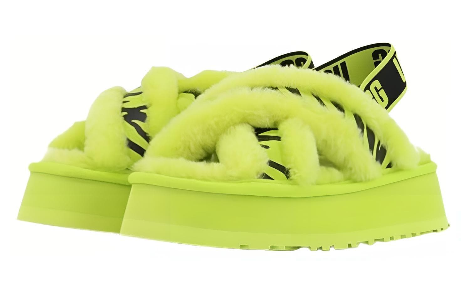 Тапочки UGG DISCO Cross Slide Animalia женские зеленые