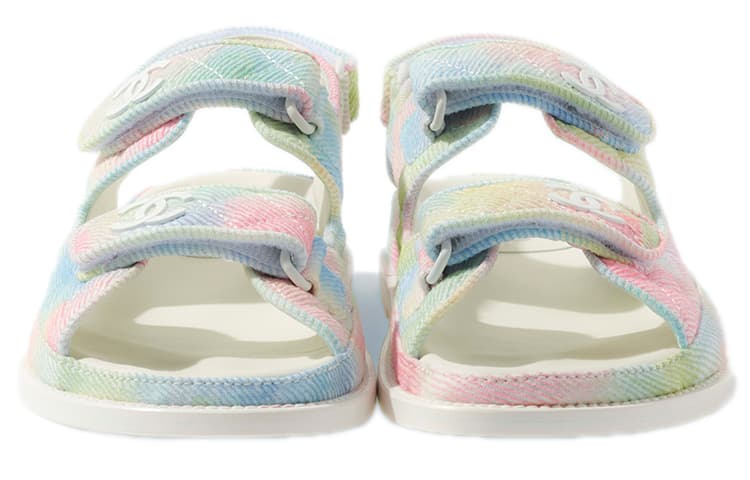 CHANEL Сандалии с ремешком женские розовые синие