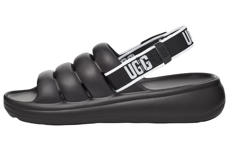 UGG Sport Yeah Slide Black White