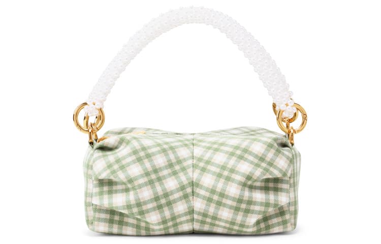CHARLES&KEITH Fabric One Shoulder Handbags Small Size Women's Green Green/Pink White Chalk/Black Black