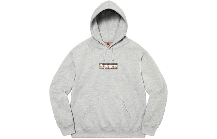 Supreme Burberry Box Logo Hooded Sweatshirt