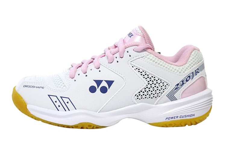 YONEX Power Cushion Cushioning Abrasion Resistant Breathable Low top Badminton Shoes White Pastel Pink Kids'