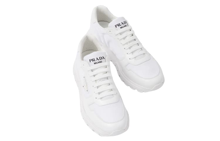 Кроссовки PRADA Prax 01 Re Nylon Матовая кожа Белый Белый