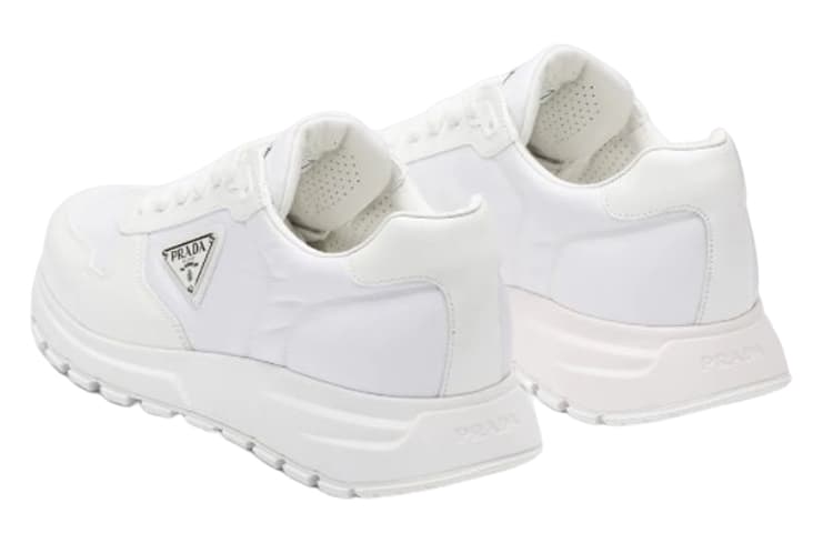 Кроссовки PRADA Prax 01 Re Nylon Матовая кожа Белый Белый