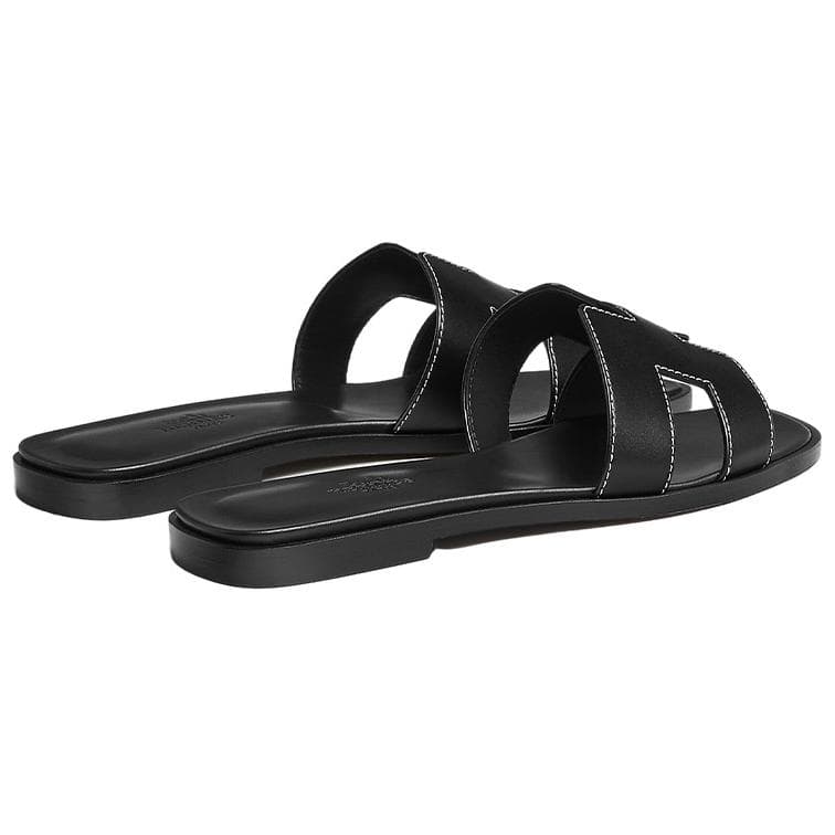 Сандалии HERMES Oran Nior Box из телячьей кожи