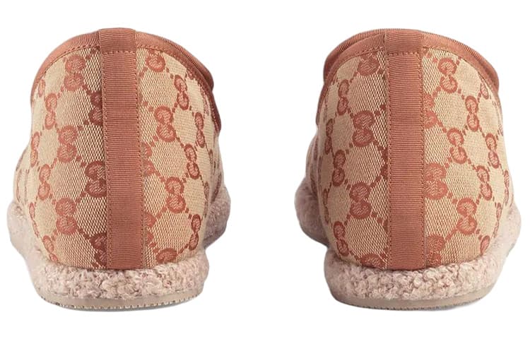 GUCCI жаккардовые шерстяные лоферы с узором GG