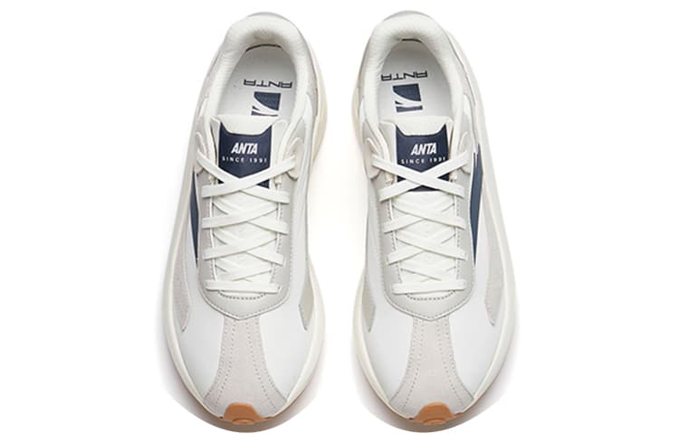 Противоскользящая и износостойкая повседневная обувь Anta Icing с амортизацией, низкие кеды, мужские, белые, серые, синие, коричневые