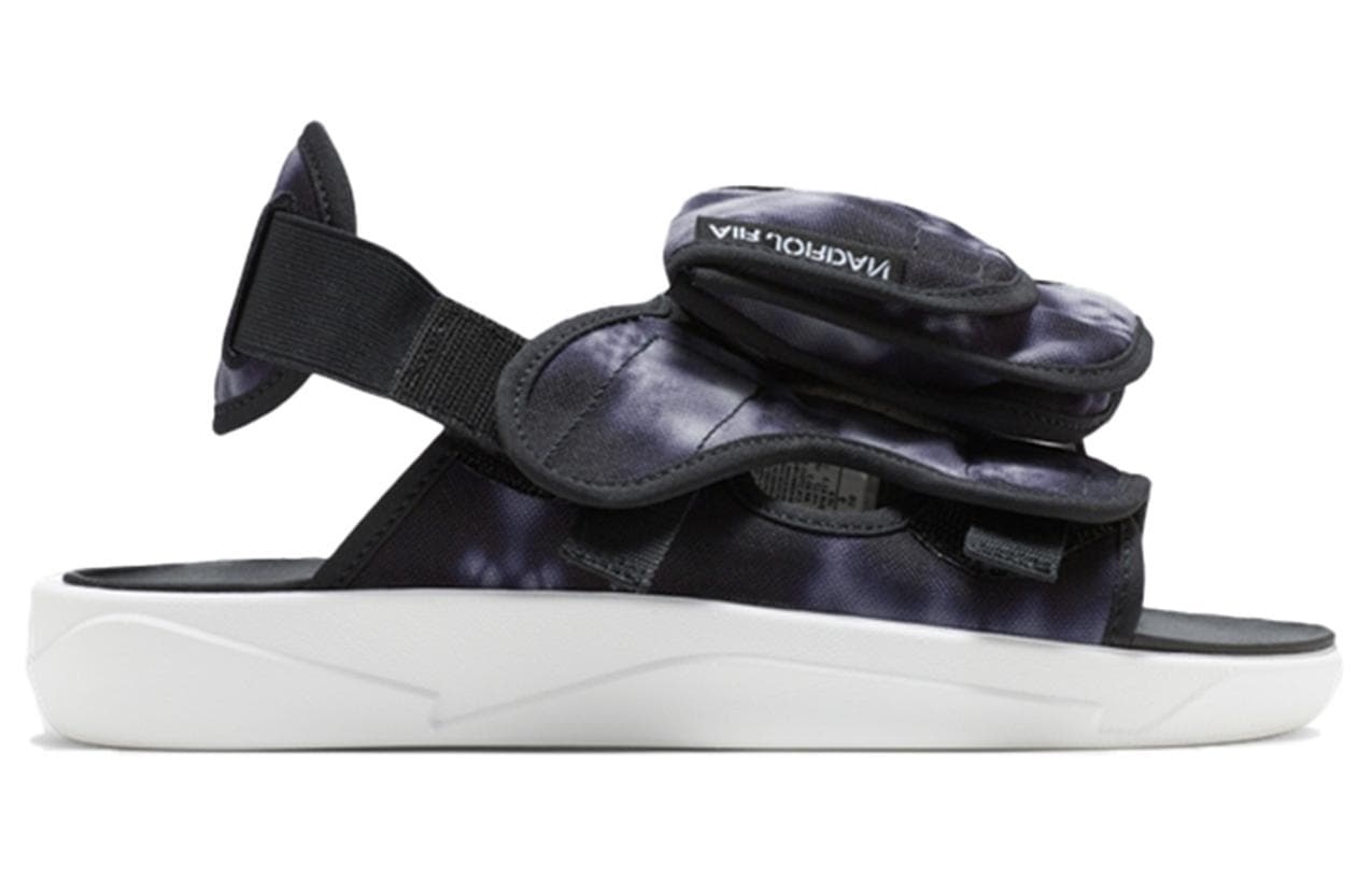 Air Jordan Ls Slide Cosy Нескользящие спортивные сандалии на открытом воздухе Черно-белый Tie Dye 'Black White'