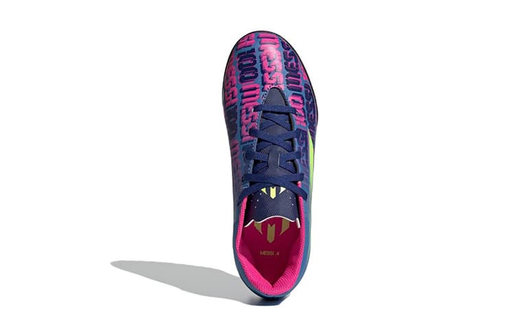 Adidas Messi.4 K Противоскользящие износостойкие низкие детские футбольные бутсы Красный Синий Детские