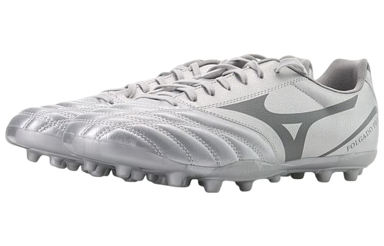 Мужские футбольные бутсы Mizuno Folgado AG с искусственным покрытием, устойчивые к истиранию и легкому покрытию, серебристые