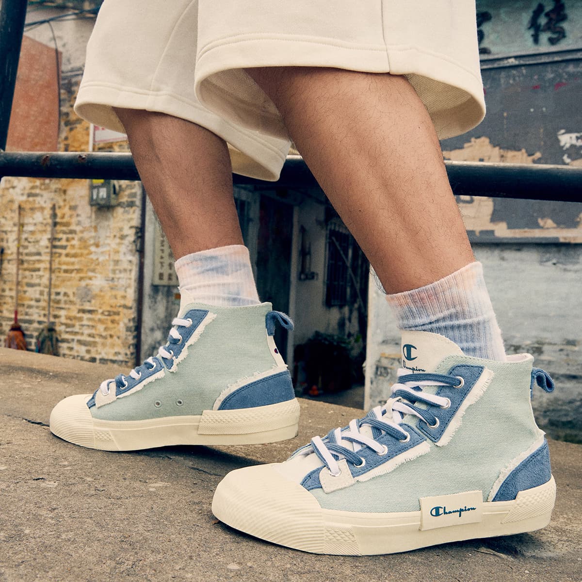 Женские парусиновые туфли Champion Campus Active, джинсовые, синие