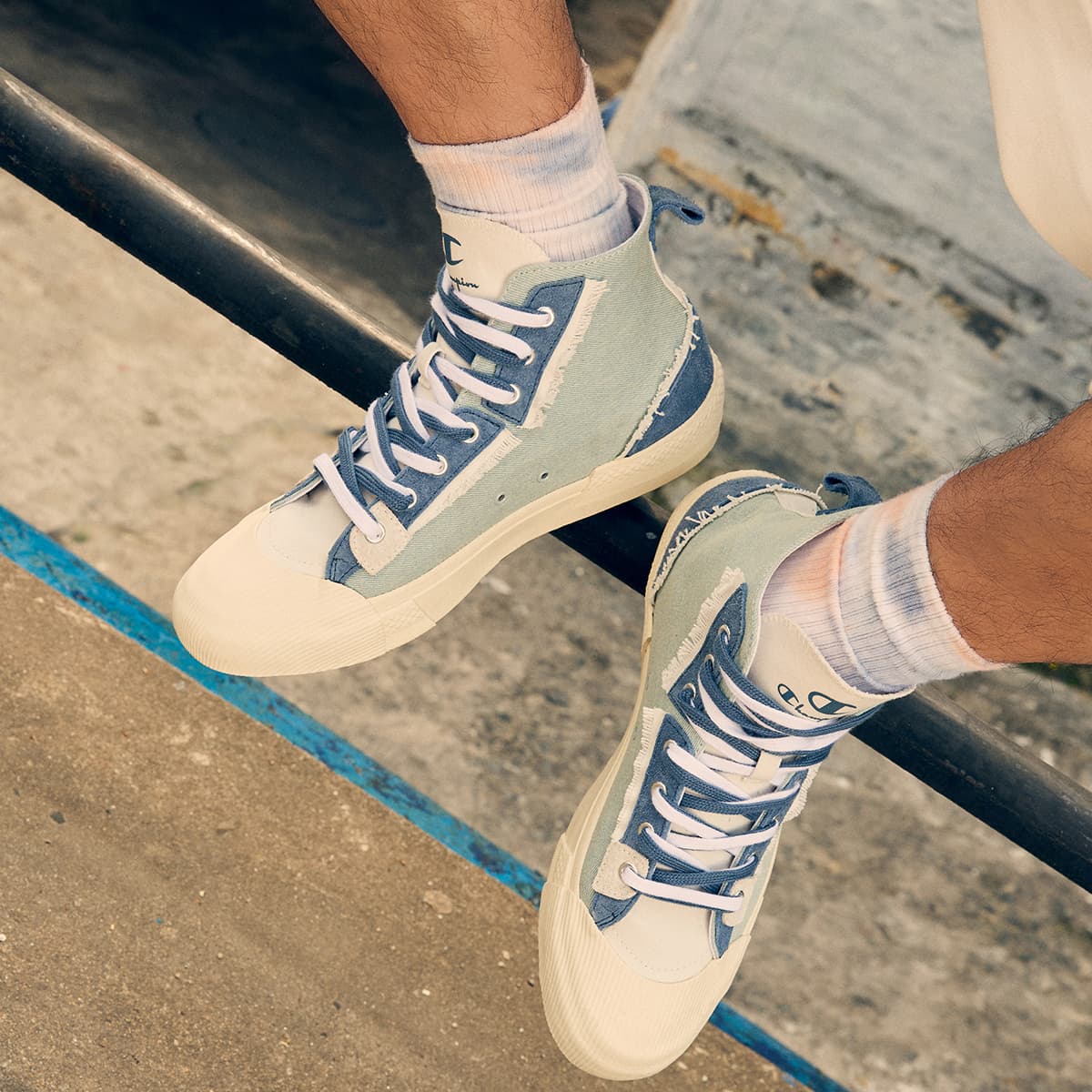 Женские парусиновые туфли Champion Campus Active, джинсовые, синие