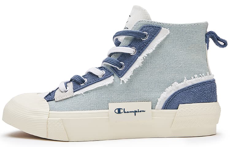 Champion Campus Active High High-Top Canvas Shoes Women's Denim Blue
