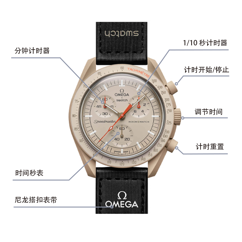 SWATCH Мужские кофейные часы SO33C100