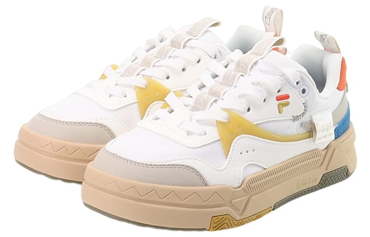 Кроссовки для скейтбординга FILA FUSION Bank, 'White Yellow Gum', женские