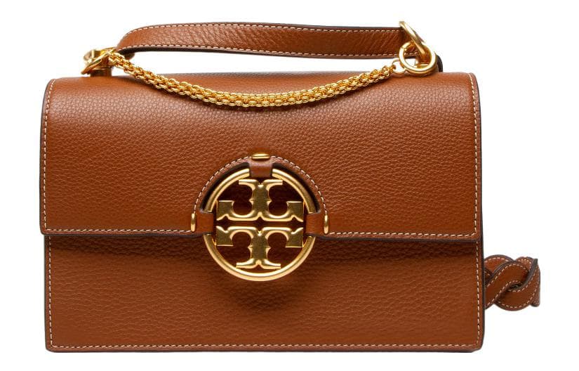 TORY BURCH Miller Cow Leather Crossbody Bag, Shoulder Bag Small Women's Brown