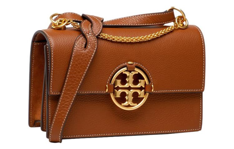 TORY BURCH Miller Сумка через плечо из коровьей кожи, маленькая женская сумка через плечо, коричневая