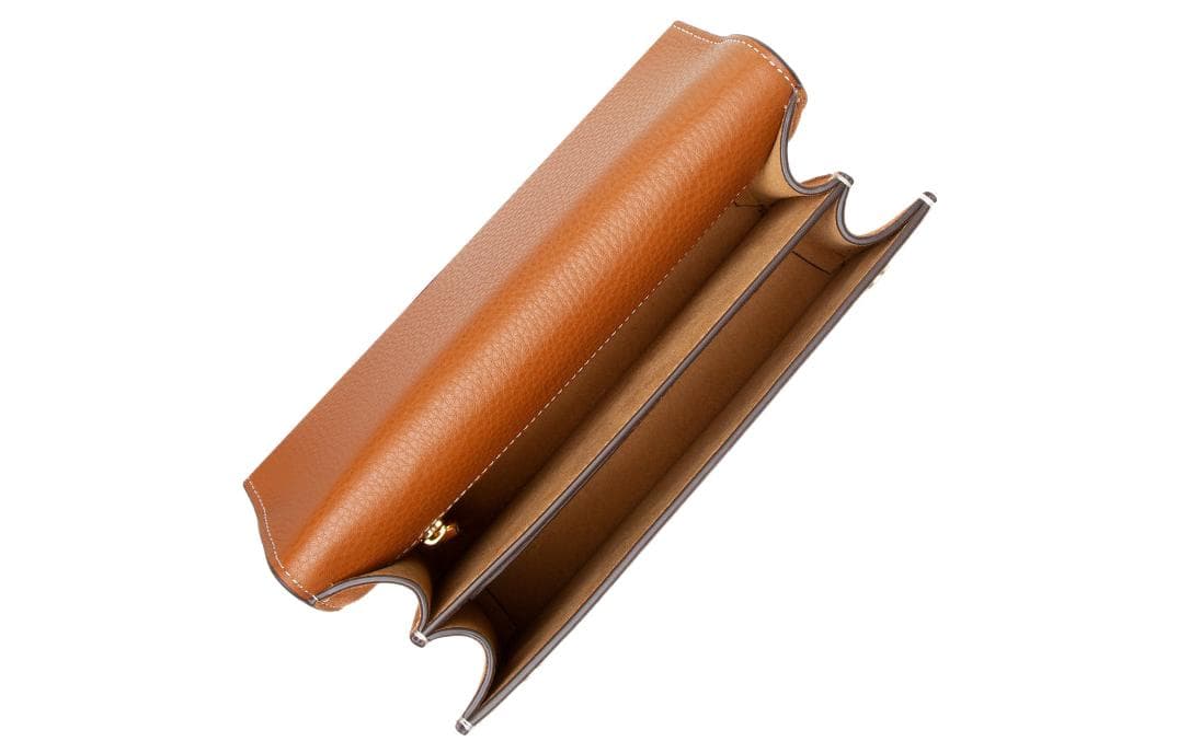 TORY BURCH Miller Сумка через плечо из коровьей кожи, маленькая женская сумка через плечо, коричневая