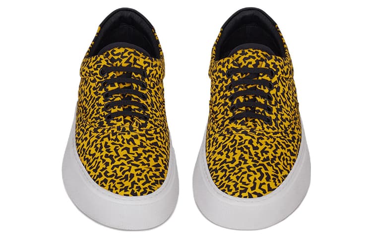 SAINT LAURENT Venice низкие стильные туфли для скейтбординга мужские желто-черные