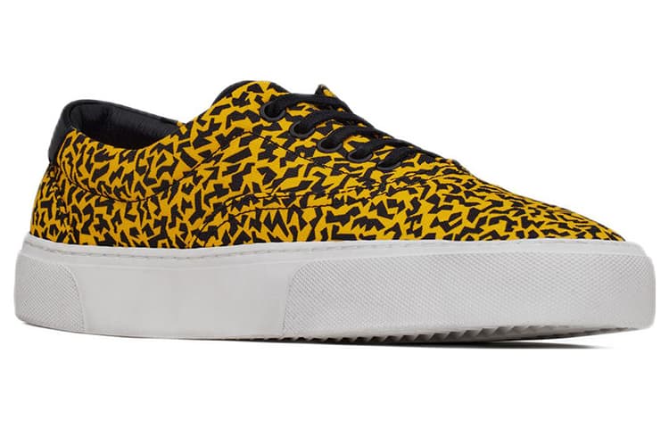 SAINT LAURENT Venice низкие стильные туфли для скейтбординга мужские желто-черные