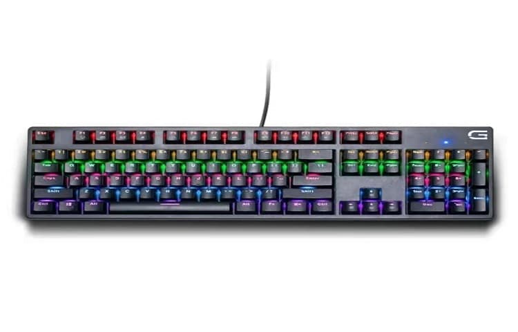 DELL KB3222D DaJi Select, полнофункциональная, бесконфликтная, многоцветная, смешанная подсветка, 104 клавиши, игровая версия, проводная механическая клавиатура