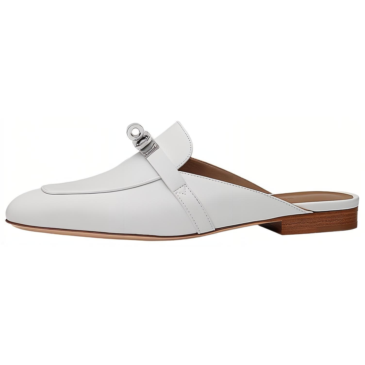 HERMES Casual Single Shoes Women's White