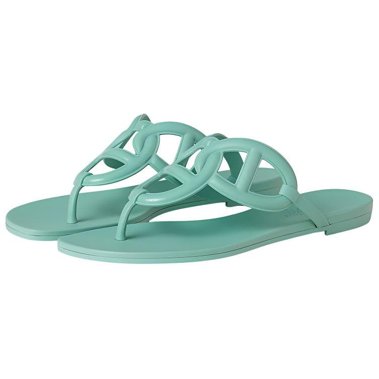 HERMES Egerie Вьетнамки женские зеленые