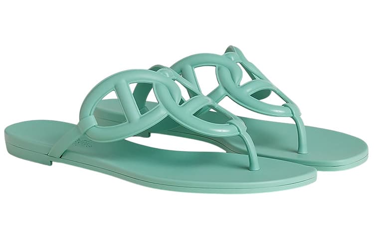 HERMES Egerie Вьетнамки женские зеленые