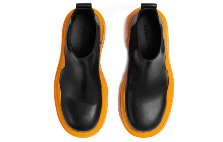 Bottega Veneta Tire Chelsea Ботинки Челси до щиколотки Мужские оранжевые