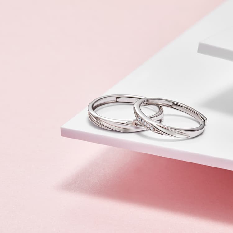 SOFTDORA Серебро S999 с бриллиантами Кольца унисекс