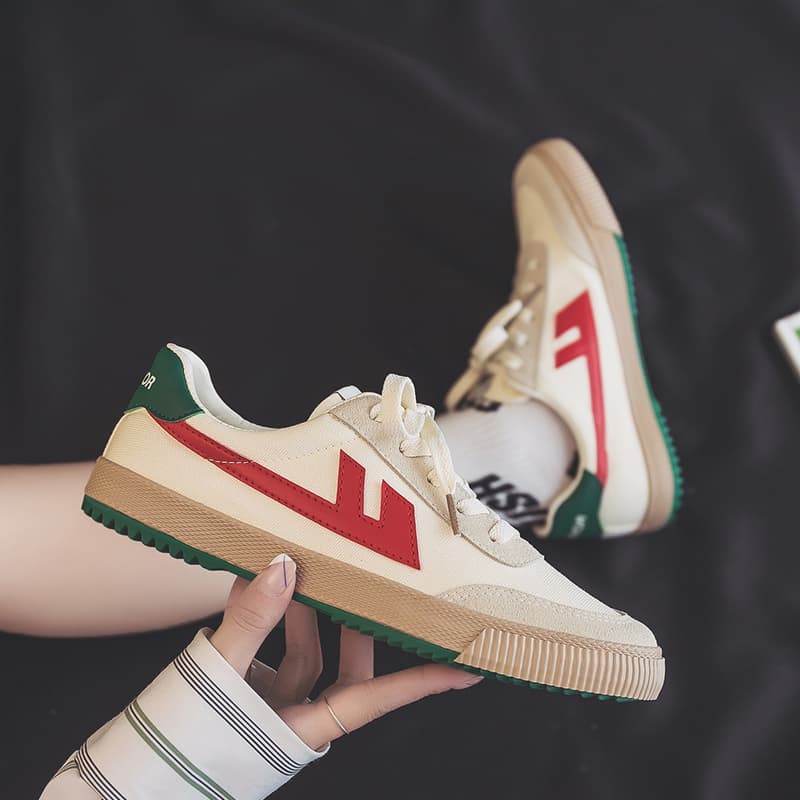 Warrior Износостойкий, легкий, дышащий и нескользящий. Низкие туфли из плотной ткани Унисекс Бежевый Серый Красный