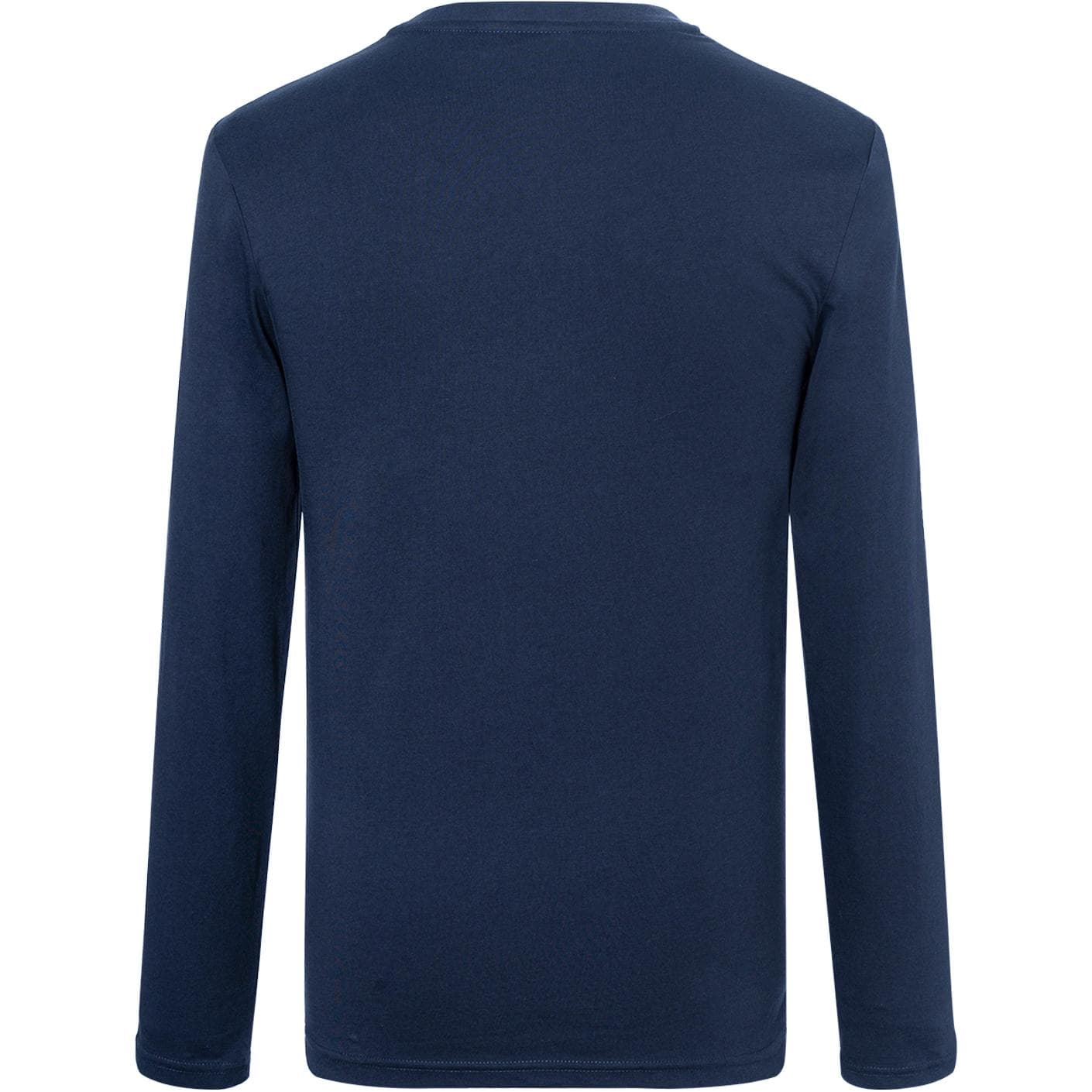 Хлопковая футболка с длинными рукавами и вышитым логотипом Burberry