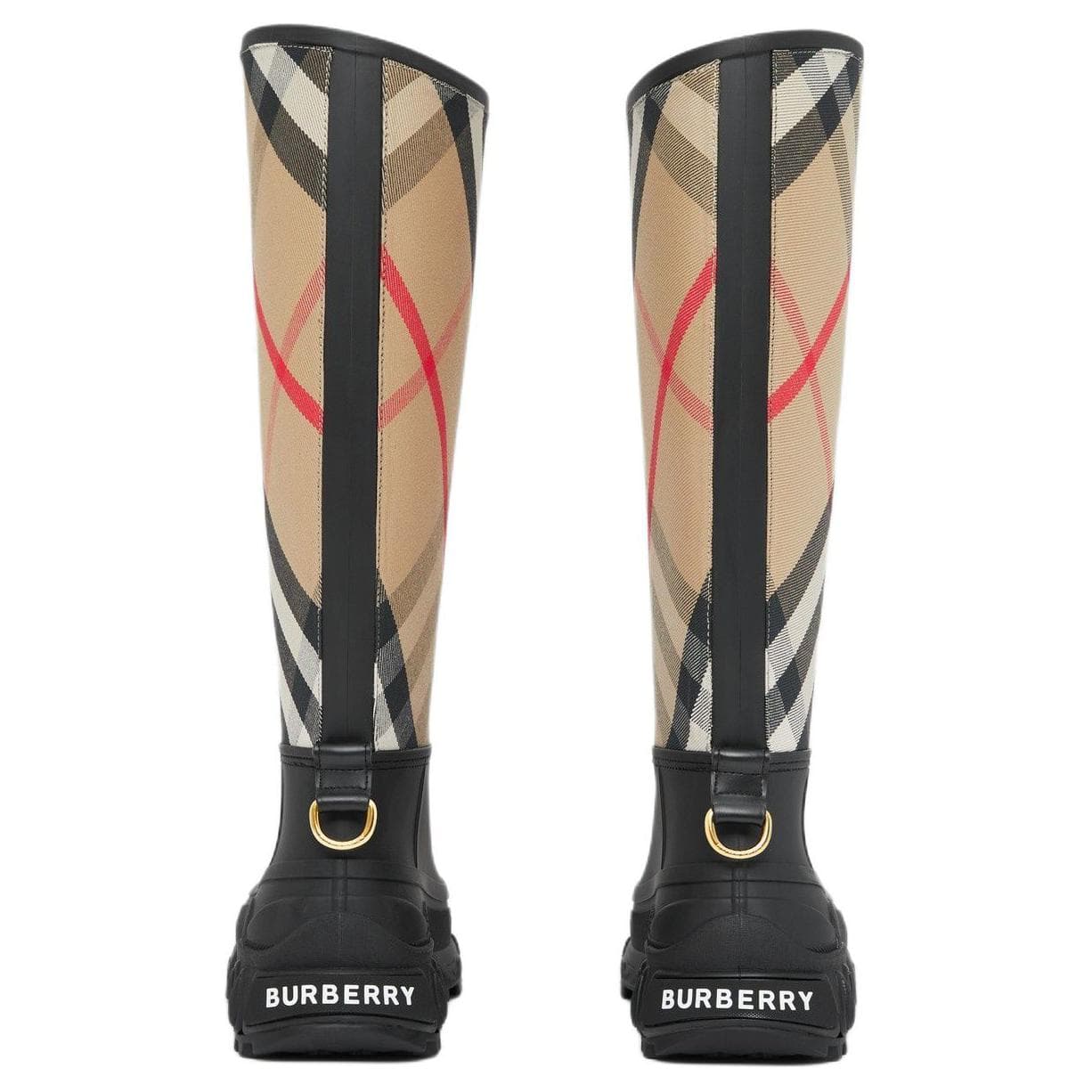 Burberry House Сапоги женские коричневые