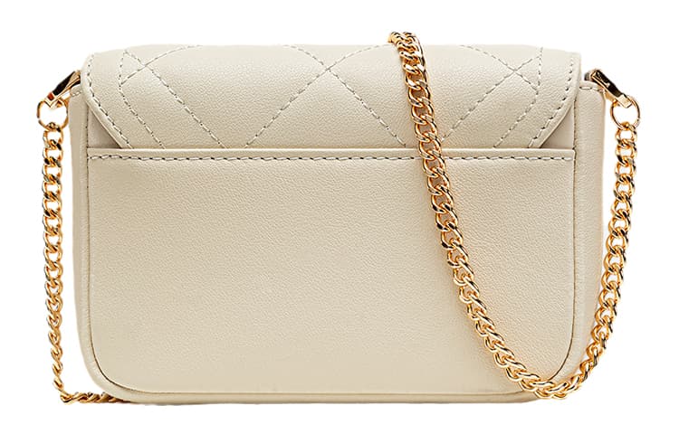 VANESSA HOGAN Мини-женская сумка на плечо из коровьей кожи цвета экрю