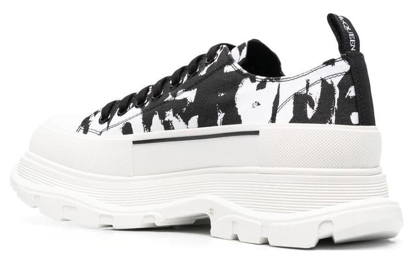 Протектор Alexander McQueen Graffiti Slick Low на шнуровке Черный Белый