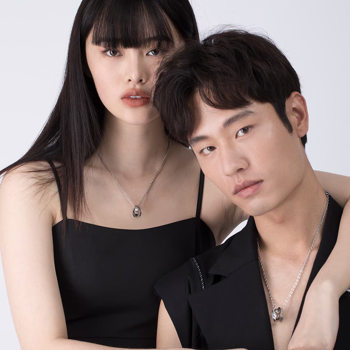 Ожерелья из титановой стали Clect унисекс, серебро