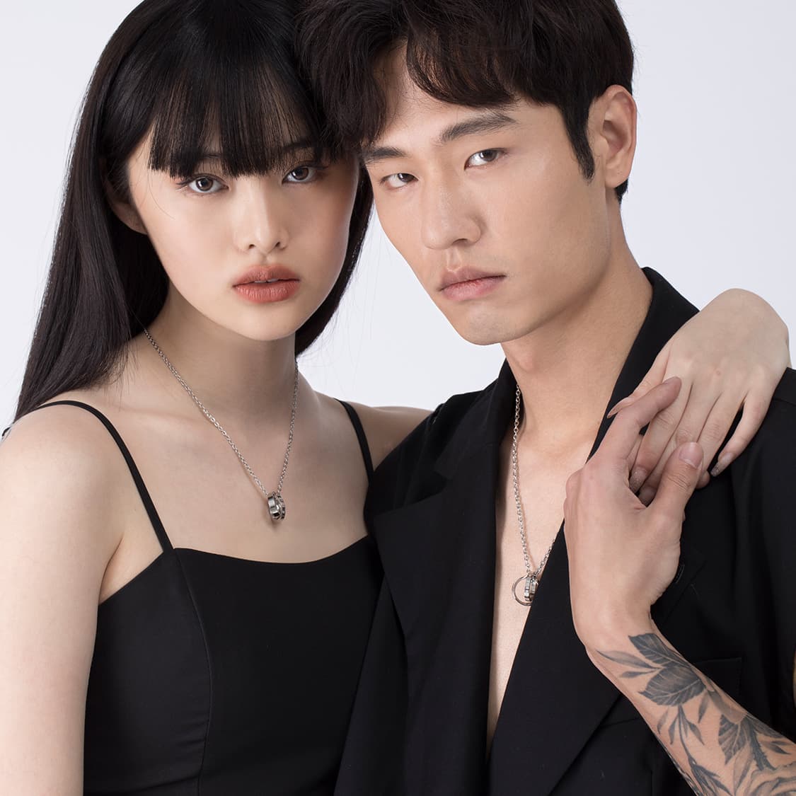 Ожерелья из титановой стали Clect унисекс, серебро