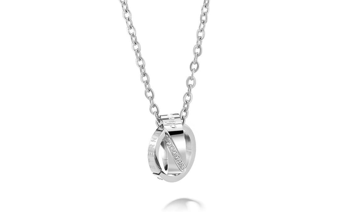 Ожерелья из титановой стали Clect унисекс, серебро