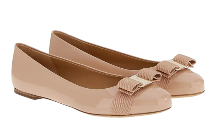 FERRAGAMO Кожаные балетки Varina