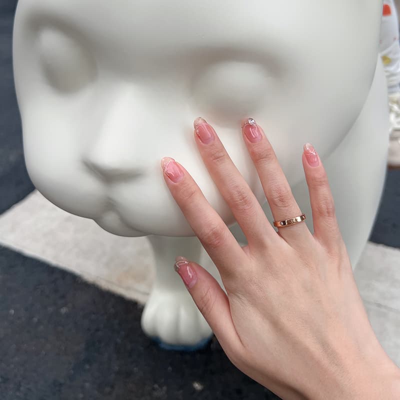 Кольца из сплава со звездами Daniel Wellington, унисекс, розовое золото